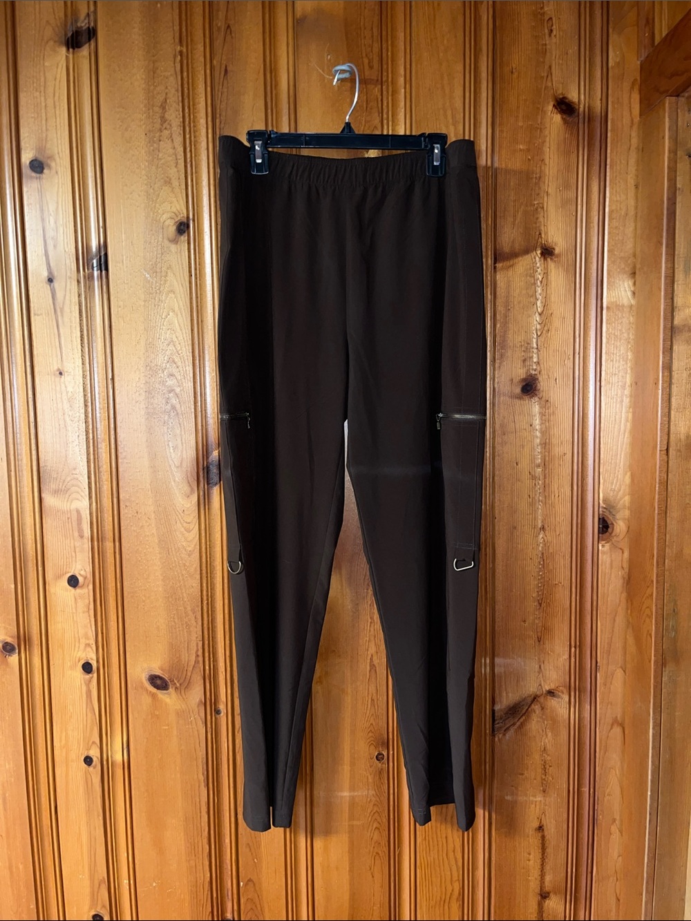 Women’s Laura Ashley Cargo Jogger Pants in Dark Brown